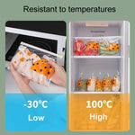Household Food Sealing Storage Bag Refrigerator Zipper Fresh Pocket, Medium 20pcs / Box, Large 15pcs / Box