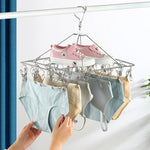 Square Socks Drying Hanger Stainless Steel Multifunctional Windproof Drying Rack, 24x30cm 20 Clips, 35x27cm 30 Clips, 35x27cm40 Clips, 40x30cm 40 Clips, 40x25cm 50 Clips, 40x25cm 60 Clips