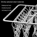 Square Socks Drying Hanger Stainless Steel Multifunctional Windproof Drying Rack, 24x30cm 20 Clips, 35x27cm 30 Clips, 35x27cm40 Clips, 40x30cm 40 Clips, 40x25cm 50 Clips, 40x25cm 60 Clips