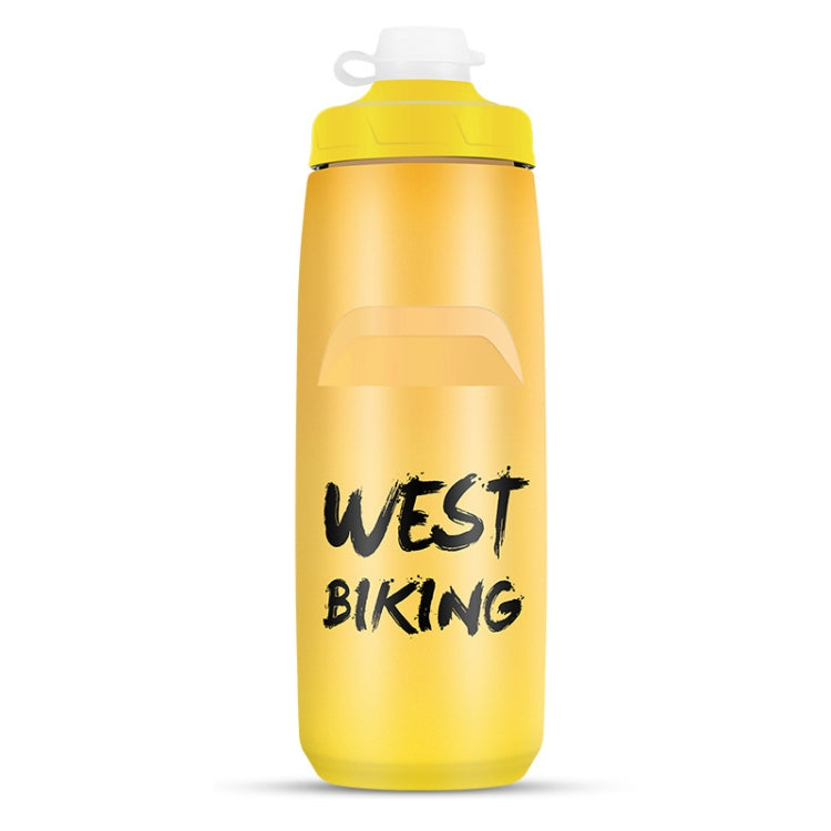 WEST BIKING 750ML Bicycle Water Bottle Portable Outdoor Cycling Water Cup, White Pink Gradient, Black Gray Gradient, Blue Gradient, Dark Green Gradient, Green Pink Gradient, Yellow Green Gradient, Black Green Gradient, Black Red Gradient