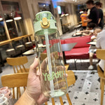 Student Portable Bouncing Straw Large Capacity Drop Resistant Plastic Cups, 550ml Green, 550ml White, 550ml Purple, 650ml Green, 650ml White, 650ml Purple, 800ml Green, 800ml White, 800ml Purple