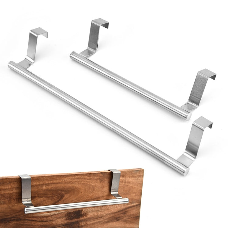 No-Punch Stainless Steel Over Door Towel Rack Cabinet Door Rag Hanging Holder, 23.5cm Silver, 23.5cm Black, 36.5cm Silver, 36.5cm Black, 36.5cm White