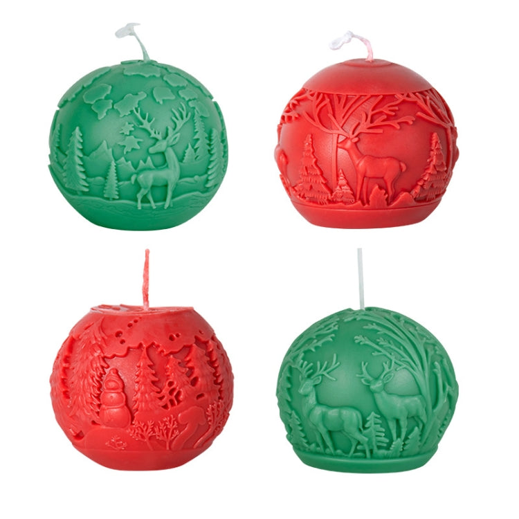 Christmas Ball Elk Scented Candle DIY Mold, A ZL-73, C ZL-75, D ZL-76, F ZL-78