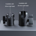 Telescopic Car Phone Mount Extension Arm Double Jointed Swivel Carbon Fiber Bracket Connecting Rod, 217-300mm For 20mm Ball Head