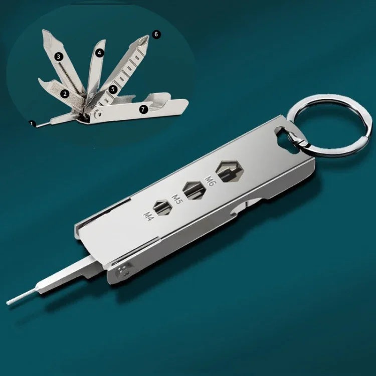 5 In 1 Multi Tool Small Outdoor Gadgets With SIM Tray Ejector, Screwdriver, Bottle Opener, Etc, 5 In 1