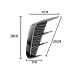 Universal Car Fender Soft Glue Decorative Car Stickers, Bright Black, Carbon Fiber