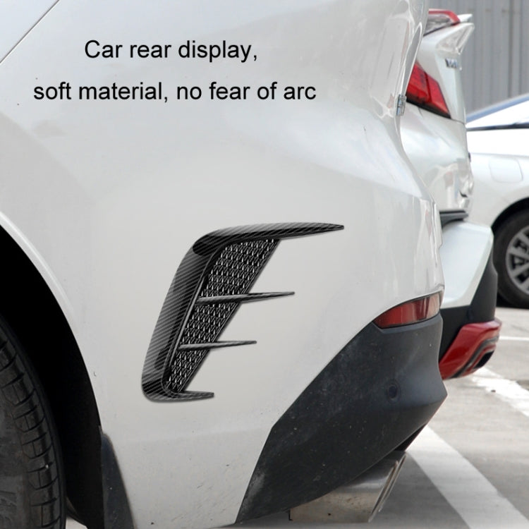 Universal Car Fender Soft Glue Decorative Car Stickers, Bright Black, Carbon Fiber