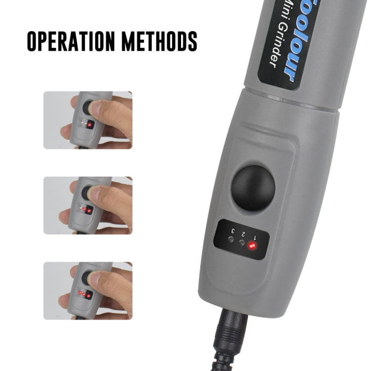 Mini Electric Grinder Micro Grinding Pen DIY Small Carving Tools, EU Plug Red, EU Plug Green, EU Plug Gray