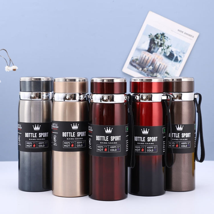 316 Stainless Steel Insulated Mug Large Capacity Vacuum Thermos Outdoor Portable Car Insulated Water Bottle, 800ml, 1000ml
