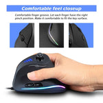ZELOTES C18 11-Keys RGB Vertical Grip Ergonomic Joystick Programming Gaming Wired Mouse, C18