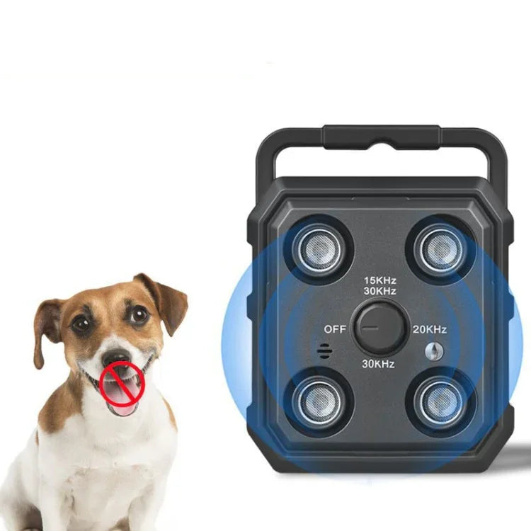 AI Intelligent Recognition Ultrasonic Bark Stopper Portable Dog Training Device Repellent, Black