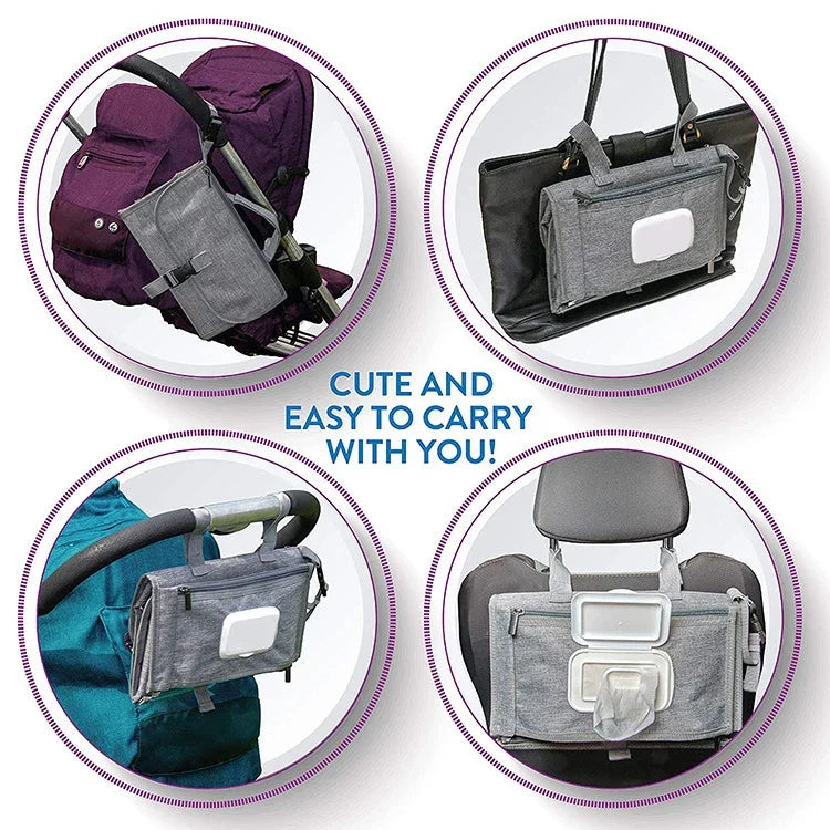 Multifunctional Waterproof Changing Diaper Pad Children Car Bag