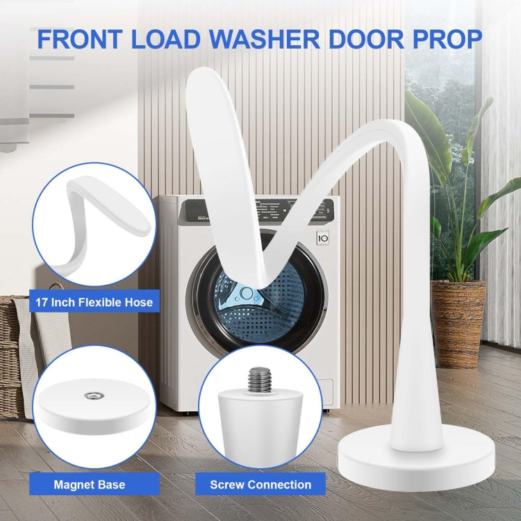 Universal Flexible Magnetic Washing Machine Door Stopper Front Load Washer Door Prop, 43mm Black, 43mm White, 66mm Black, 66mm White