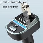 Car Voltage Digital Display Fast Charger Vehicle MP3 Bluetooth Player, GZ07