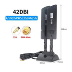 42dbi 5G Router External Antenna Outdoor Long Range WiFi Signal Coverage Booster, SMA Male Black, TS9 Black, SMA Male White, TS9 White