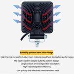DC 12V-80V Forklift LED High Brightness Front Working Headlight, 4 Inches 9 Beads