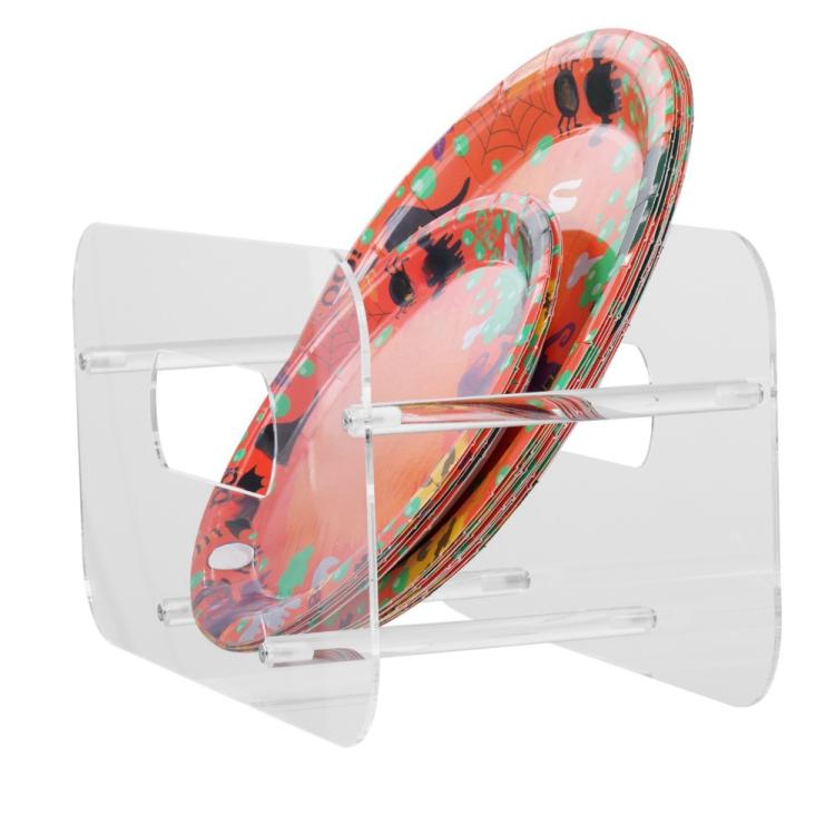 Acrylic Dinner Plate Display Stand Plates Storage Organizer
