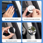 Car Reversing Blind Spot Auxiliary Ultra-clear Reflective Rearview Mirror, Black, Silver
