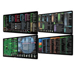 Keyboard Shortcut Desk Mat Mouse Pad Non-Slip Office Desk Pad With Computer Commands, 300x600x2mm, 300x600x3mm, 300x700x2mm, 300x700x3mm, 300x800x2mm, 300x800x3mm, 400x800x2mm, 400x800x3mm, 400x900x2mm
