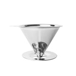 V60 Stainless Steel Coffee Filter with Base for Pour Over Brewing, 1-2 Cups 300-mesh, 1-3 Cups  300-mesh, 1-4 Cups 300-mesh, 1-4 Cups 600-mesh, 1-6 Cups 600-mesh, 1-8 Cups 300-mesh