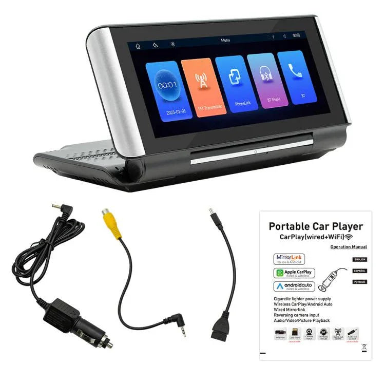 6.86 Inch Foldable Portable Bluetooth Car MP5 Player With MirrorLink/CarPlay/Android Auto Support, B5370, B5370+4LEDs Reversing Camera, B5370+8LEDs Reversing Camera, B5370+12LEDs Reversing Camera