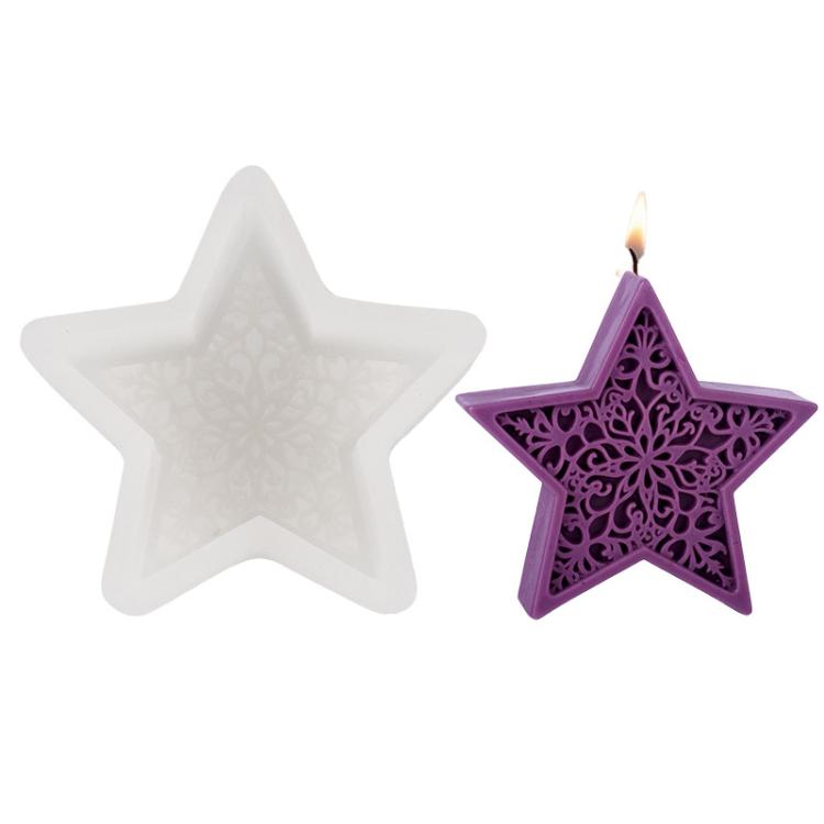Candle Silicone Mold DIY Handmade Moon Star Aromatherapy Plaster Ornament Mold, Moon LZ-651, Star LZ-652