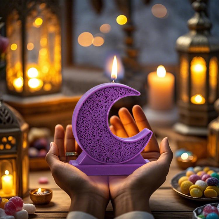 Candle Silicone Mold DIY Handmade Moon Star Aromatherapy Plaster Ornament Mold, Moon LZ-651, Star LZ-652
