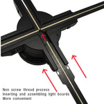 60cm 3D Holographic Fan with 1600x720 Resolution & 720 LEDs  WiFi/APP DIY Content Control, US Plug, EU Plug, UK Plug, AU Plug