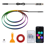 3 Control App Remote Control Colorful Car Interior Ambient Lighting Modified LED Acrylic USB Car Ambient Lighting, 110cm+75cm x 4+35cm+Footlight x 4 10 In 1, 110cm+75cm x 4+35cm 6 In 1, 110cm, 110cm x 2 2 In 1, 110cm x 3 3 In 1, 110cm x 4 4 In 1       ...