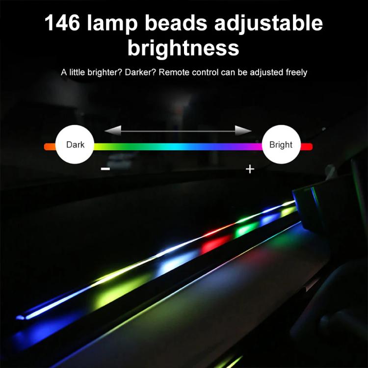 3 Control App Remote Control Colorful Car Interior Ambient Lighting Modified LED Acrylic USB Car Ambient Lighting, 110cm+75cm x 4+35cm+Footlight x 4 10 In 1, 110cm+75cm x 4+35cm 6 In 1, 110cm, 110cm x 2 2 In 1, 110cm x 3 3 In 1, 110cm x 4 4 In 1       ...