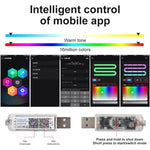 3 Control App Remote Control Colorful Car Interior Ambient Lighting Modified LED Acrylic USB Car Ambient Lighting, 110cm+75cm x 4+35cm+Footlight x 4 10 In 1, 110cm+75cm x 4+35cm 6 In 1, 110cm, 110cm x 2 2 In 1, 110cm x 3 3 In 1, 110cm x 4 4 In 1       ...