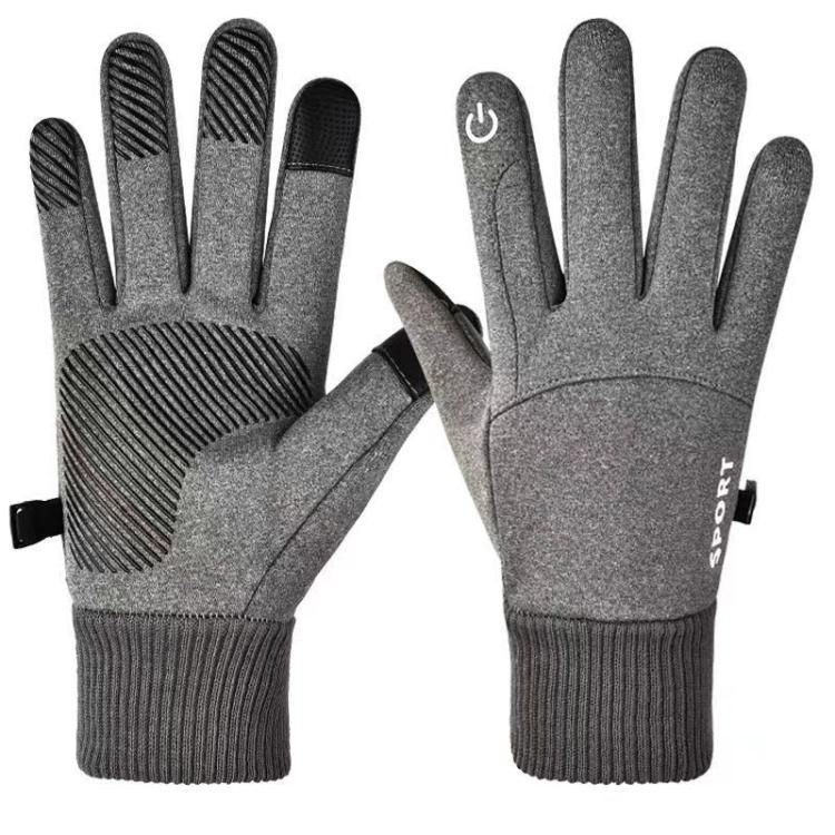 Outdoor Fleece-Lined Non-Slip Warm Cycling Touchscreen Gloves