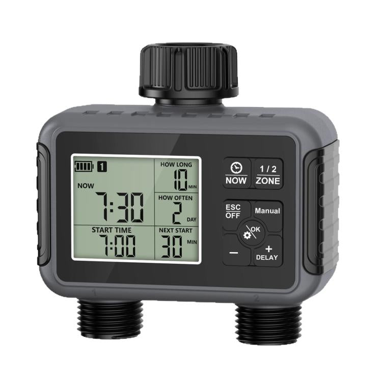 Smart Watering Timer Dual-Outlet Automatic Irrigation Controller, UK Standard, US Standard