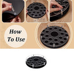 25-hole Wine Glass Tray Stand With Center Bottle Slot, YX183 1pc