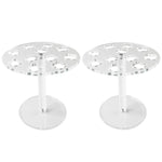11-Hole Acrylic Wall-Mounted Scissor Barber Tool Storage Display Stand, 1pc, 2pcs