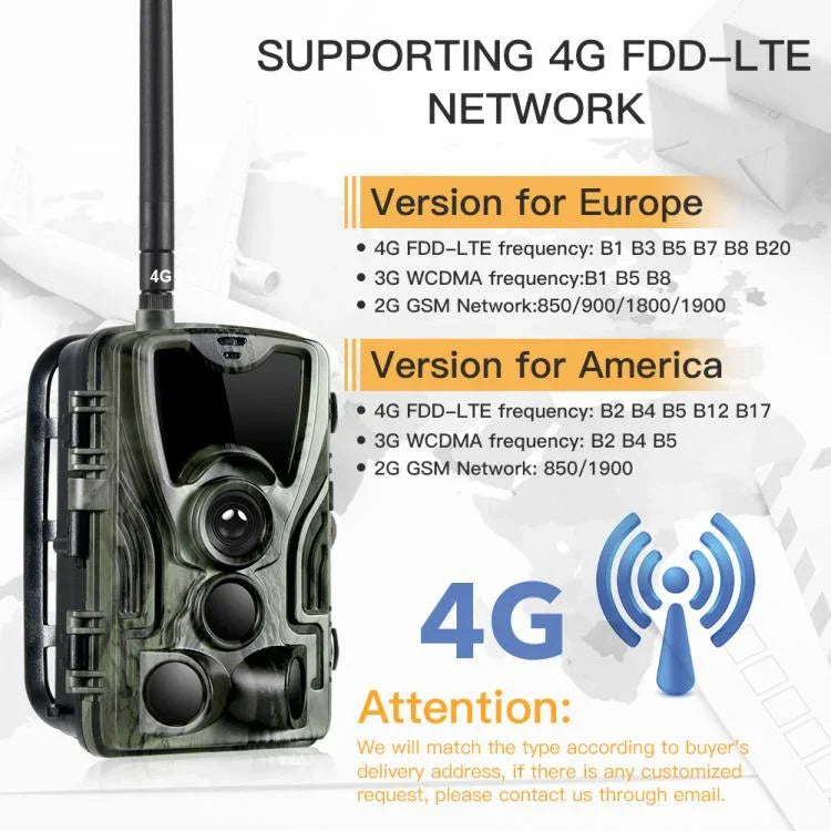 20MP 4G Message Outdoor Rain Fog Proof Infrared Tracking Hunting Camera, HC-801LTE
