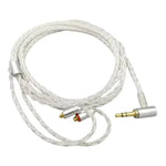 1.2m 8 Core Single Crystal Copper Silver Plated MMCX Headphone Upgrade Cable, For Shure SE215 / SE535 / SE846 / UE900, Black 2.5mm Balance, Black 4.4mm Balance, Transparent 2.5mm Balance, Transparent 3.5mm Stereo, Transparent 4.4mm Balance