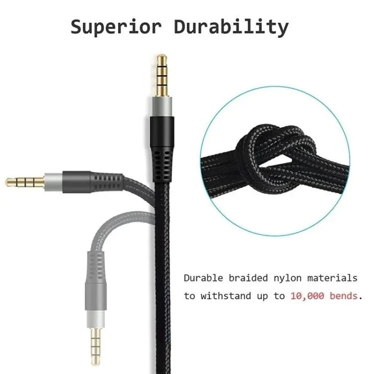 For Kingston HyperX Cloud Alpha / Mix 3.5mm Male To Male Headset Recorder Cable, ZS0295