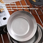 Outdoor Stainless Steel Dinner Plate Set Camping Portable BBQ Plate, With Storage Bag, AOTU AT6438-1 4pcs /Set, AOTU AT6438-1 8pcs /Set, AOTU AT6438-1 12pcs /Set, AOTU AT6438-1 16pcs /Set