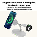 15W 3 In 1 Magnetic Wireless Charger For Phones Watches Earbuds Desktop Multi-Functional Phone Stand