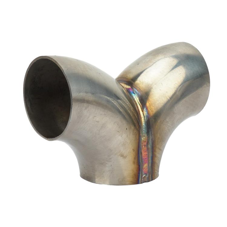 Y-type Three-way Connector For Stainless Steel Exhaust Pipes, 51mm, 57mm, 63mm, 76mm