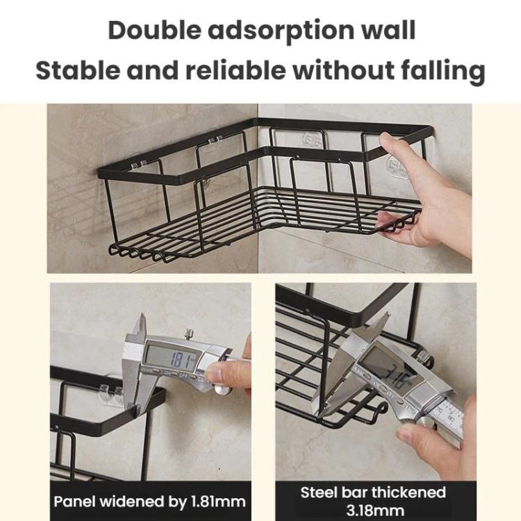 Punch-Free Bathroom Wall-Mounted Shower Gel Storage Rack