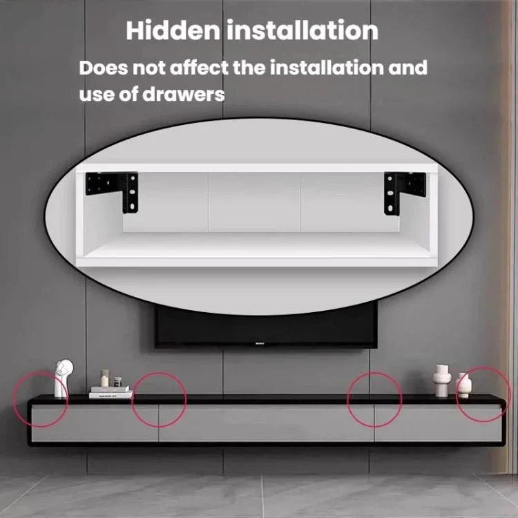 2pcs Floating Stand Support Bracket Desk Support Bracket Wall-Mounted Floating Bracket, Black 222mm, Black 282mm, Black 312mm, Black 352mm, Black 432mm, Stainless Steel 222mm, Stainless Steel 282mm, Stainless Steel 312mm, Stainless Steel 352mm         ...