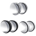 Car Suction Cup Type 360-Degree Adjustable Wide-View Reversing Mirror, Silver Pattern, Black Pattern, White Pattern