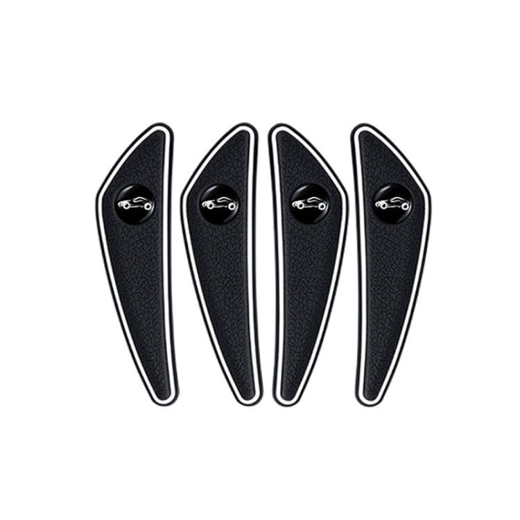 4pcs /Set Car Door Corner Anti-scratch Rearview Mirror Protectors, Black, Red, White, Gray, Luminous