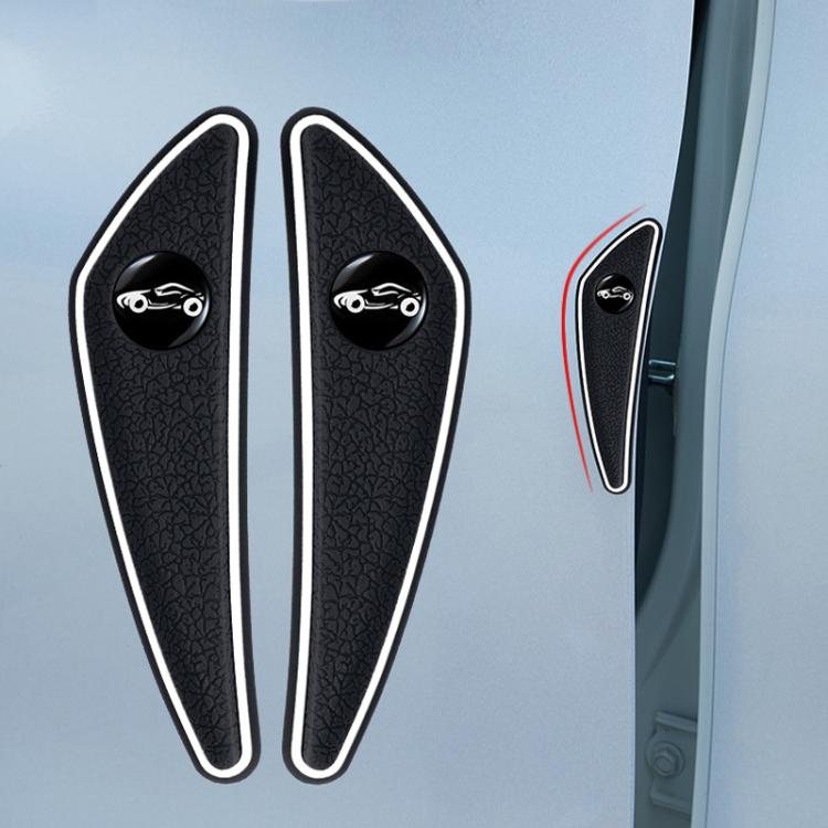 4pcs /Set Car Door Corner Anti-scratch Rearview Mirror Protectors, Black, Red, White, Gray, Luminous