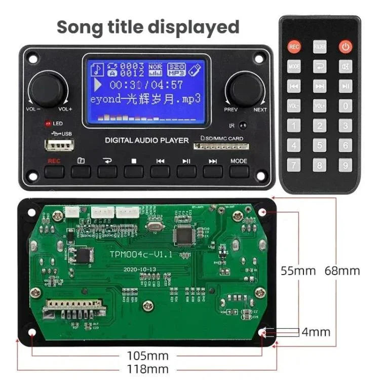 MP3 Bluetooth Decoder Board USB Lossless FIHI Audio Player, TPM157