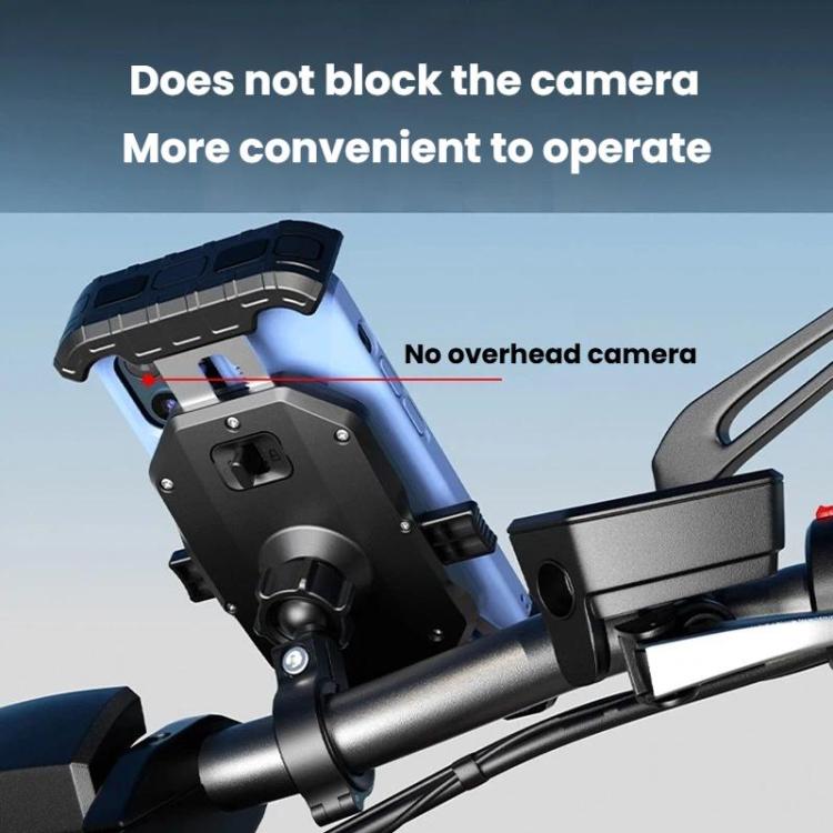 Kewig Motorcycle Riding Phone Mount Universal Quick-Release Phone Clip, Handlebars, Rear View Mirror, Heavy-duty Clamp
