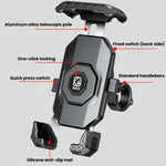 Kewig Motorcycle Riding Phone Mount Universal Quick-Release Phone Clip, Handlebars, Rear View Mirror, Heavy-duty Clamp