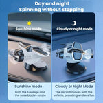 Automatic Rotating Car Dashboard Decorative Solar-Powered Airplane Ornament